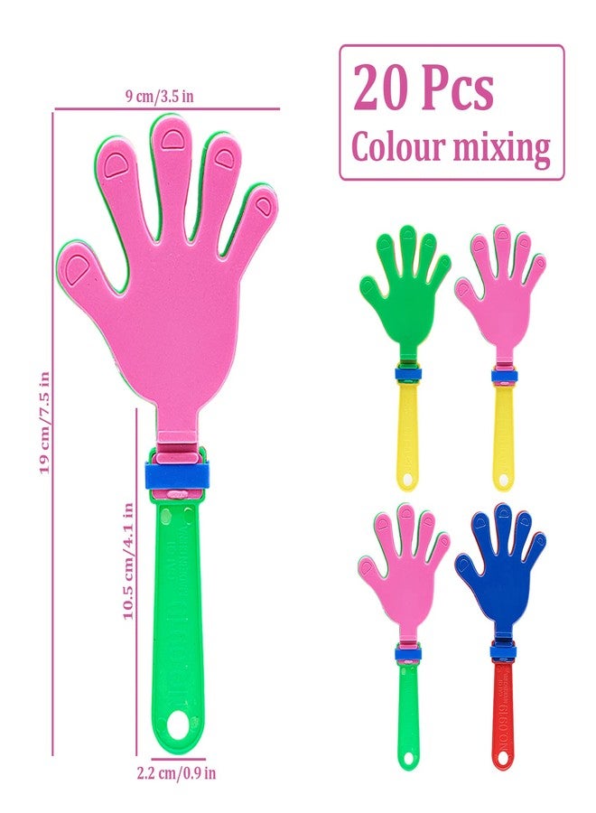 JLNGTHONG 20 Packs Hand Clappers, Noise Makers Party Favors Plastic Clapper, Cheer Clappers for Holiday Events, Sporting Events, Mixed Colors - Image 2